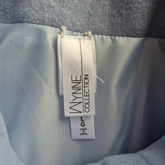 WynneCollection Layers Melton Unstructured Jacket Periwinkle Blue Large - Picture 5 of 15